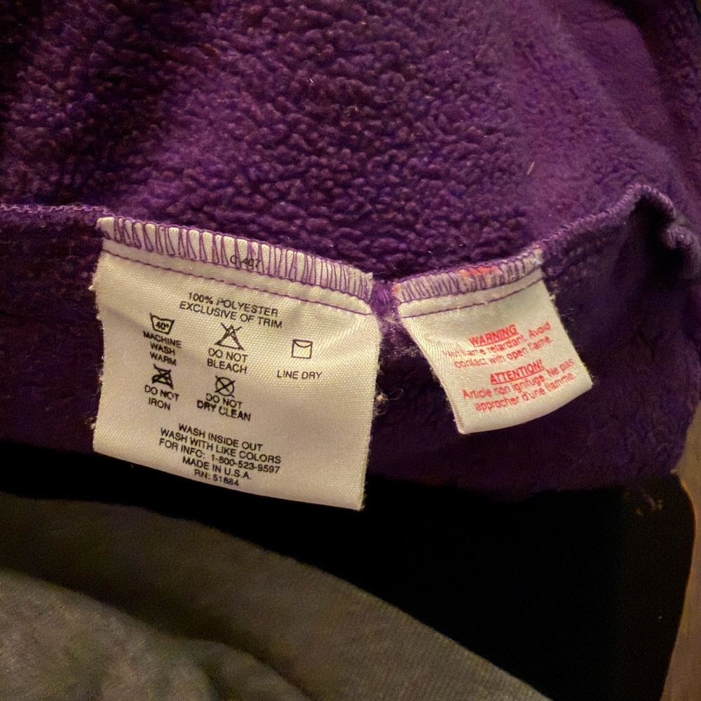 VTG 90s 1991 Patagonia Purple Full Zip USA Made Outdoor Fleece Jacket Mens Large - Picture 7 of 7